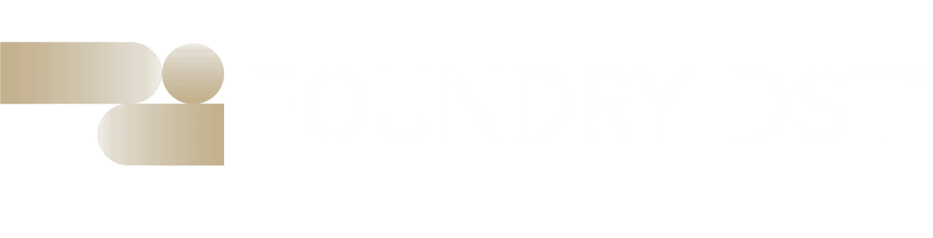 Saxum Foundry DST logo with modern design and bold typography.